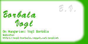 borbala vogl business card